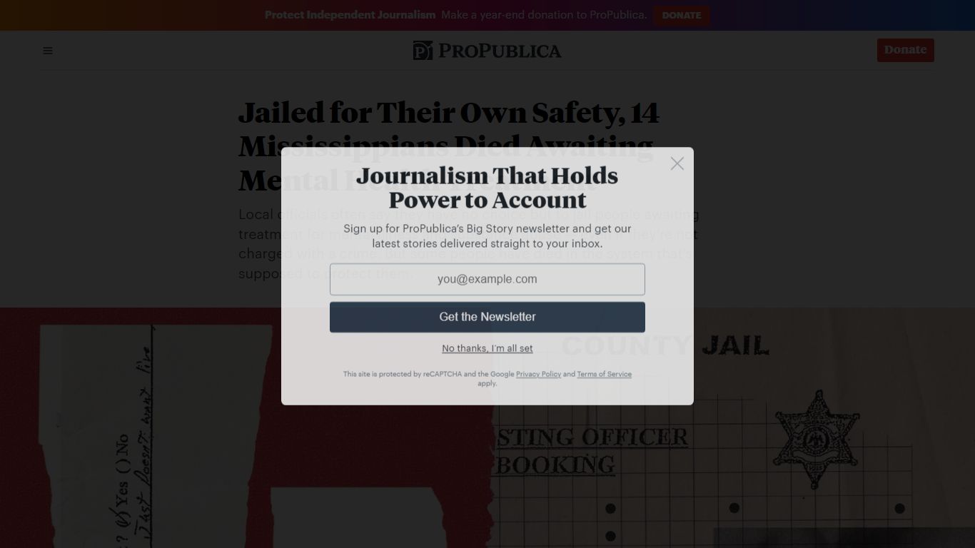 Jailed for Their Own Safety, 14 Mississippians Died Awaiting Mental ...